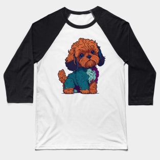 Cavapoo Portrait Baseball T-Shirt